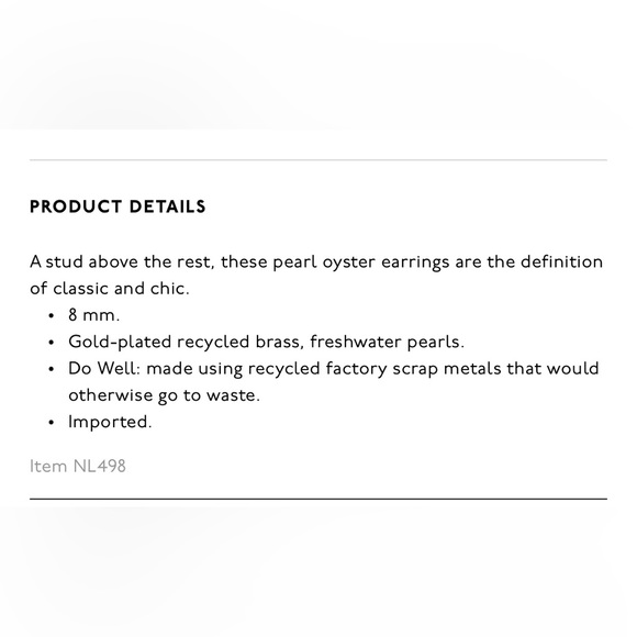 Madewell pearl oyster stud earring - Picture 5 of 7